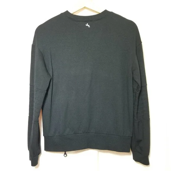 Joy Lab Moto Sweatshirt Black XS - Picture 5 of 9